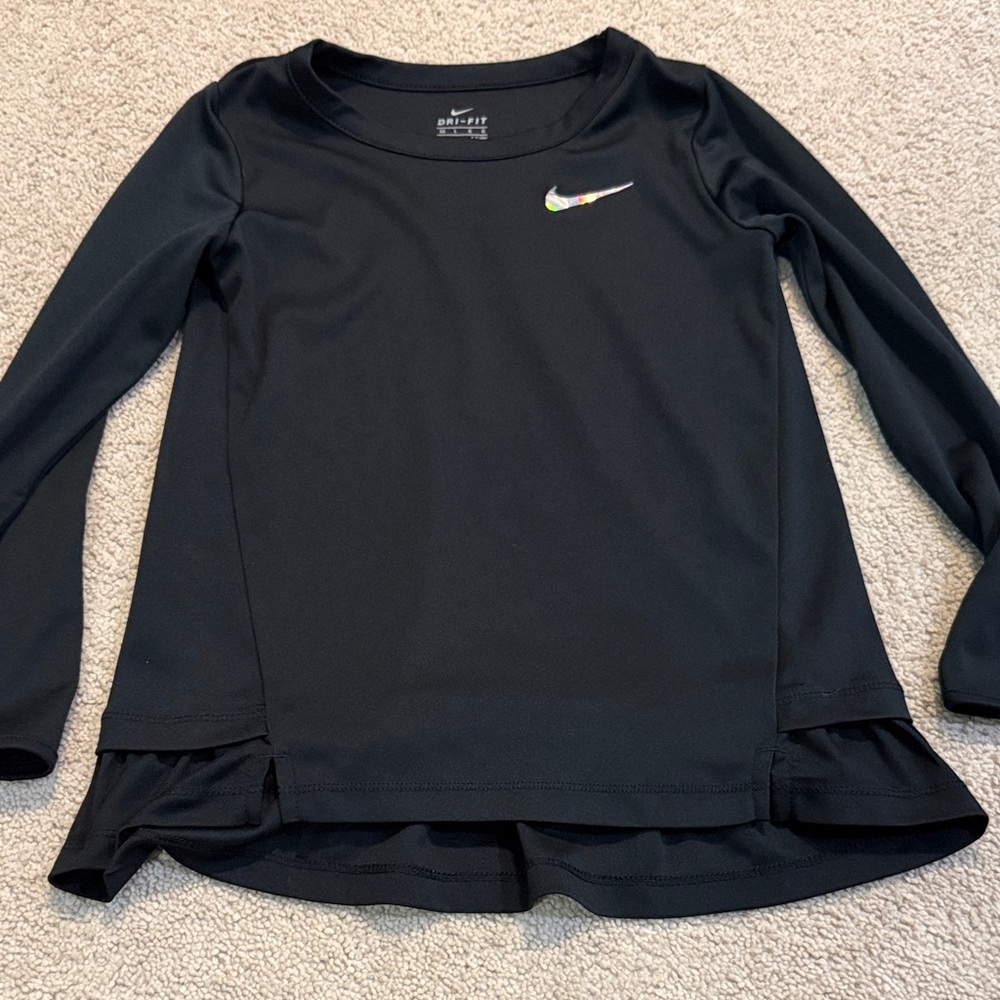 Nike Kids dri fit Black Long Sleeve Tee size 6x